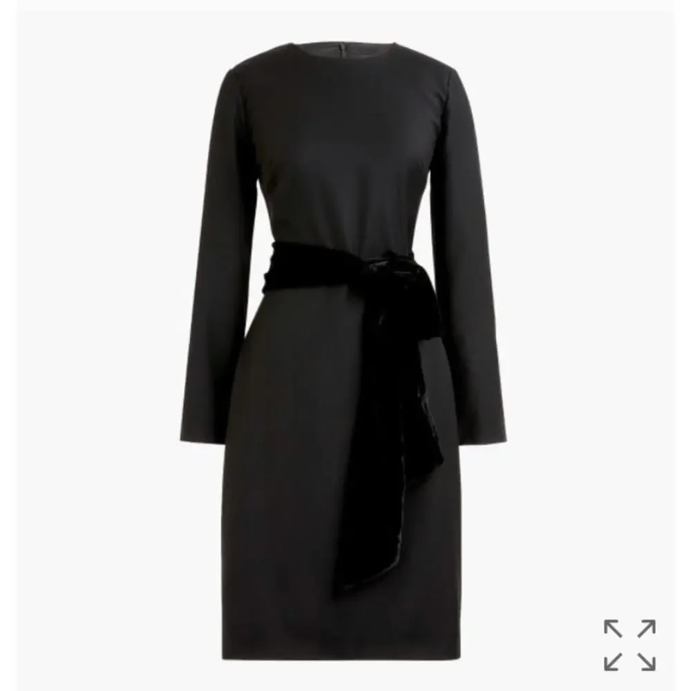 J. Crew Day To Night Velvet Bow Dress Black H3593 Size 0